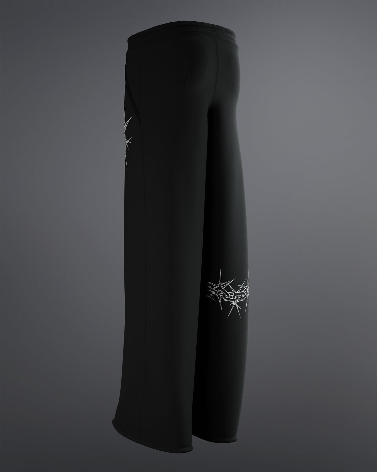 Spiked Cage Sweatpants  [BLACK]