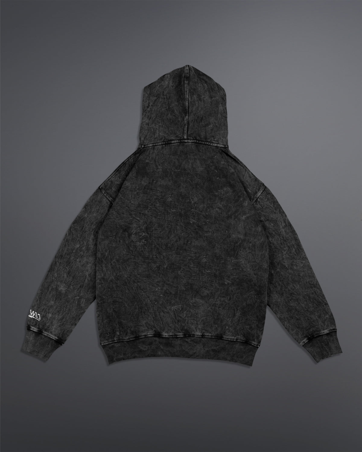 Acid washed hoodie [BLACK-ASH COLORWAY]