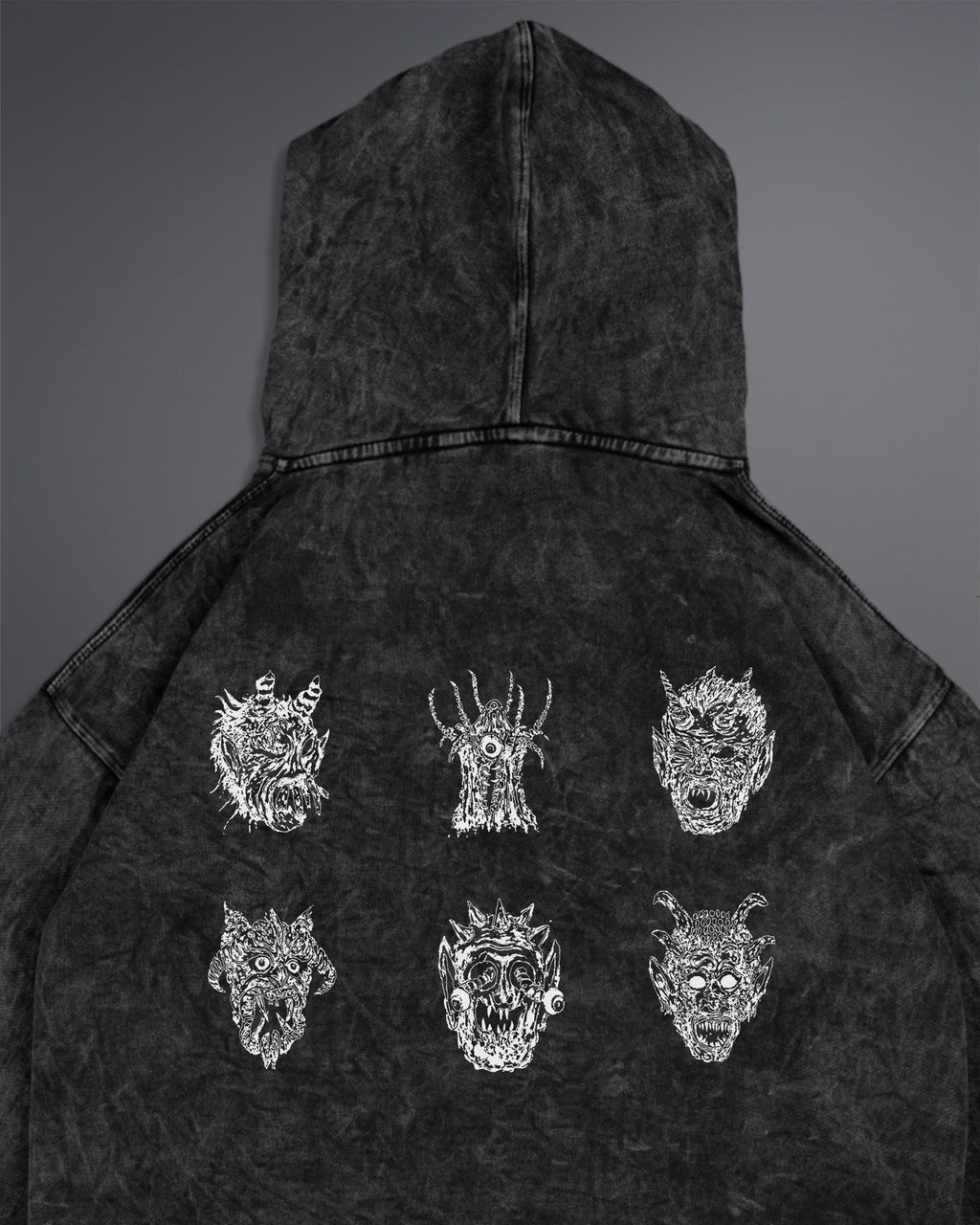 Malignant Prophecy Hoodie [ACID WASHED-BLACK ASH COLORWAY]
