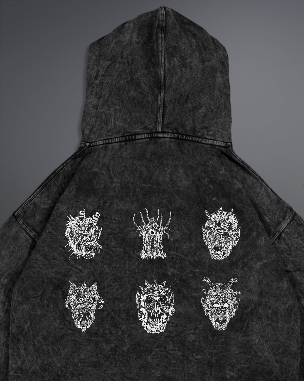 Malignant Prophecy Hoodie [ACID WASHED-BLACK ASH COLORWAY]