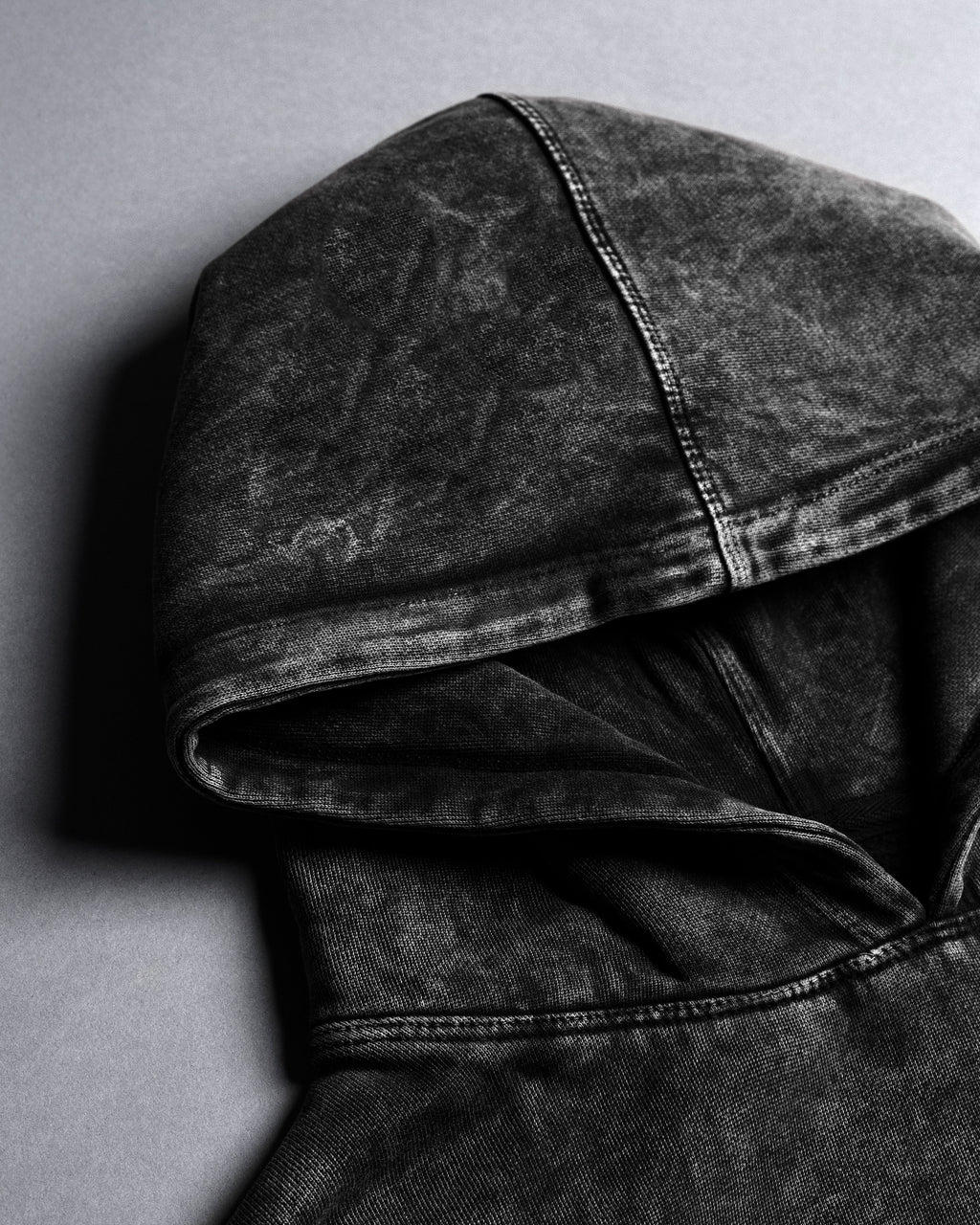 Crypted Glyph Hoodie [ACID WASHED-BLACK ASH COLORWAY]