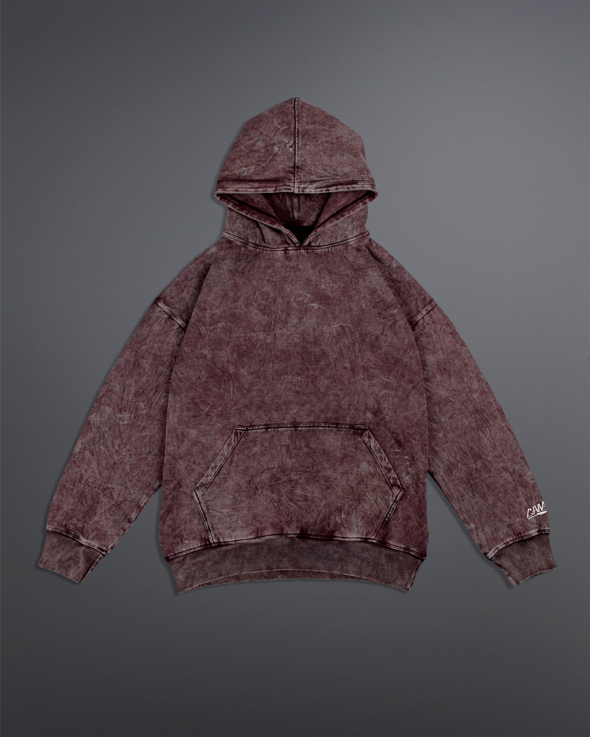 Acid washed hoodie [BLOOD STONE COLORWAY]