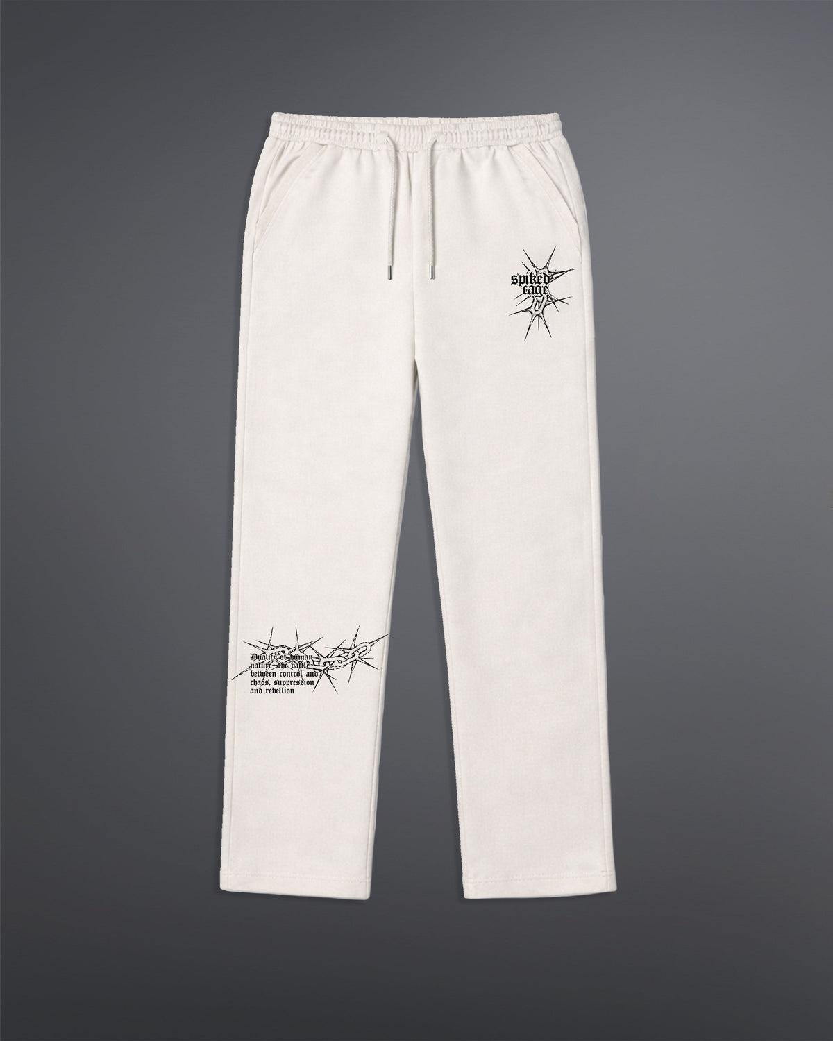 Spiked Cage Sweatpants  [OFF-WHITE]