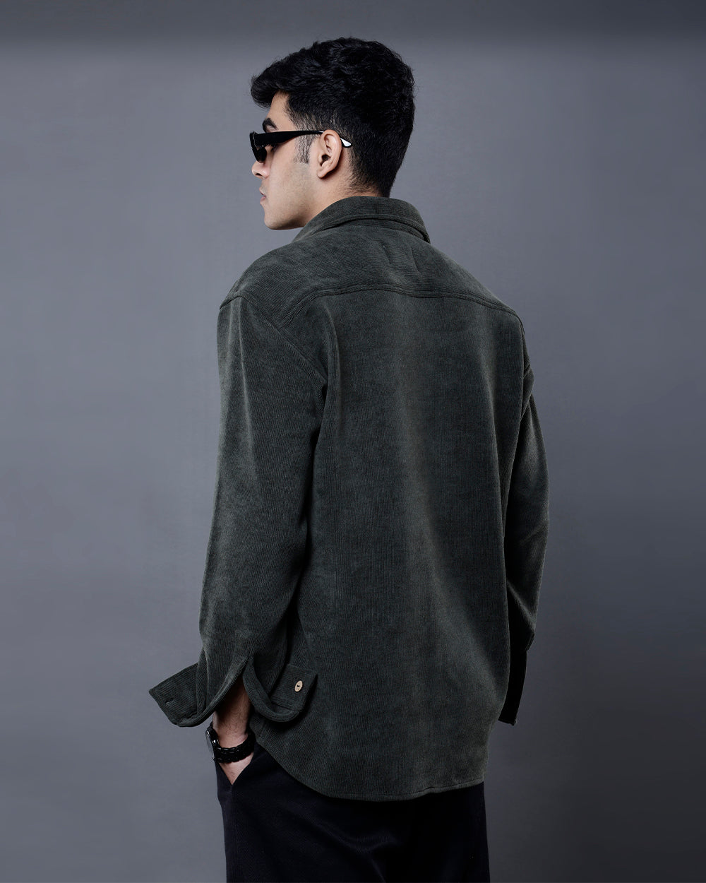 Vel-Cord Shirt [Olive Green]