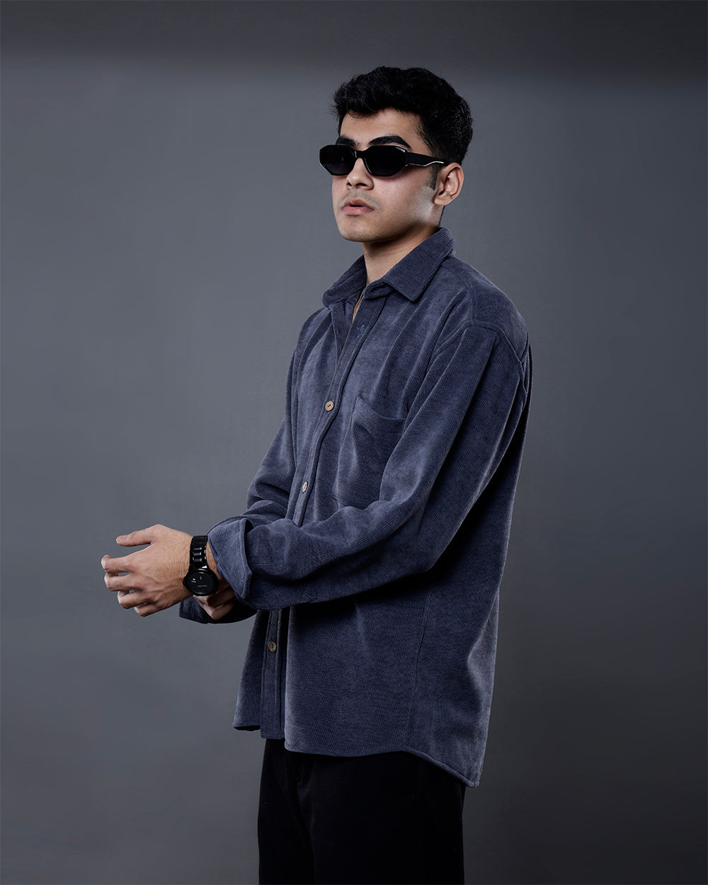 Vel-Cord Shirt [Grey]