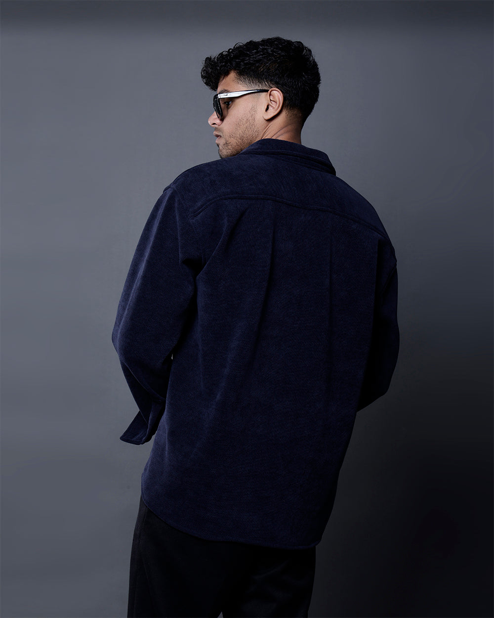Vel-Cord Shirt [Navy Blue]