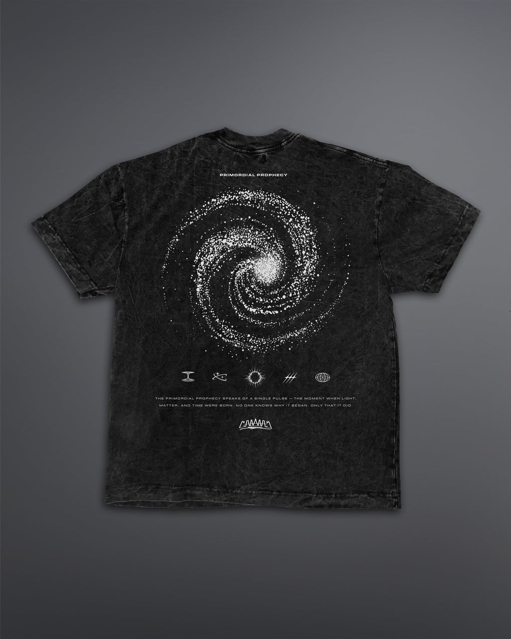 Primordial Prophecy Oversized tee [ACID WASHED-BLACK ASH]