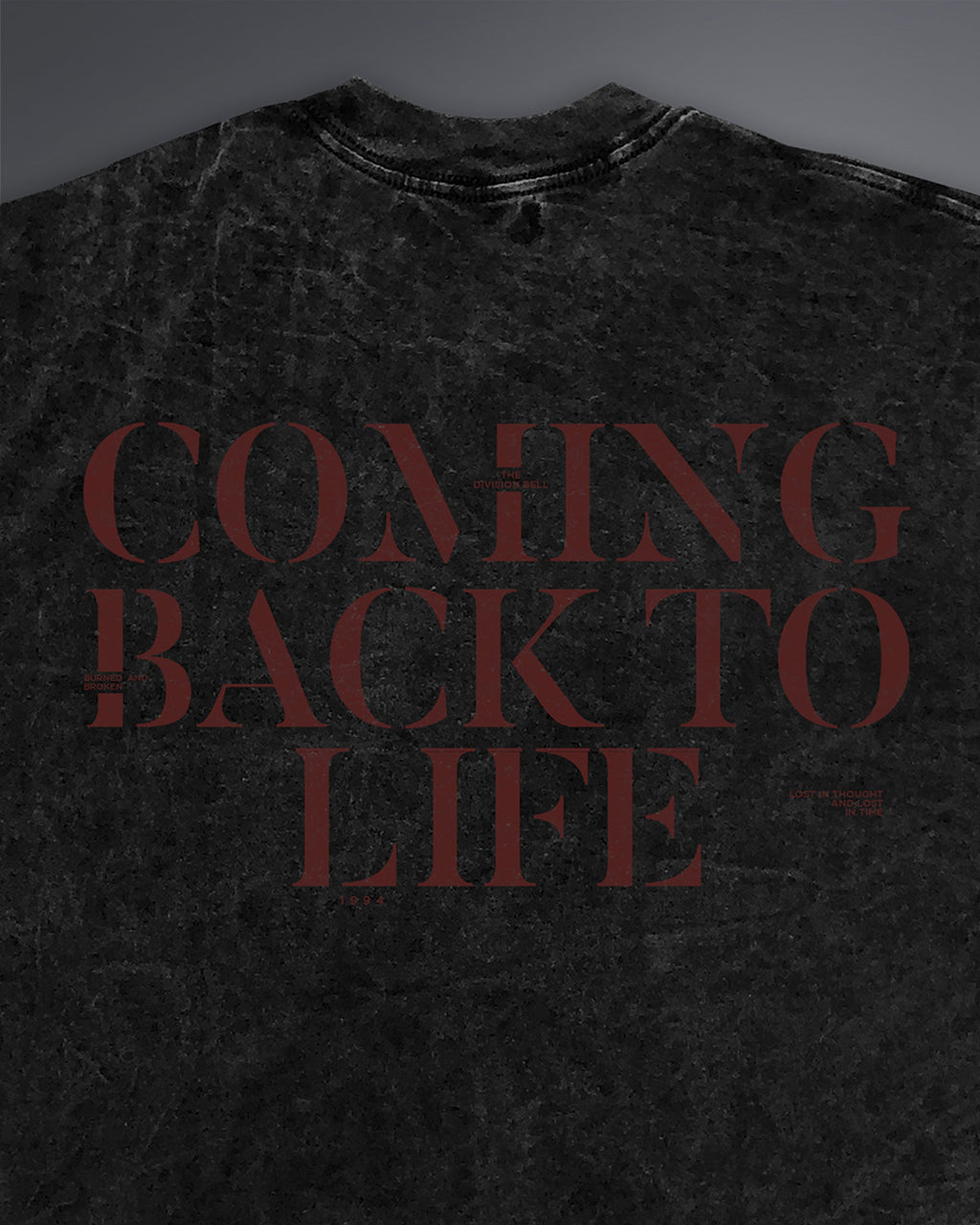 Coming Back To life Oversized Tee [ACID WASHED-BLACK ASH]