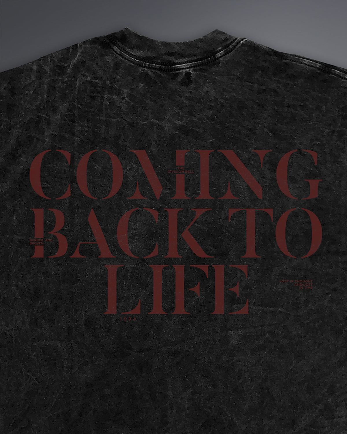 Coming Back To life Oversized Tee [ACID WASHED-BLACK ASH]