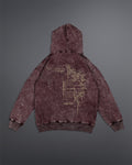 Crypted Glyph Hoodie [ACID WASHED-BLOODSTONE COLORWAY]