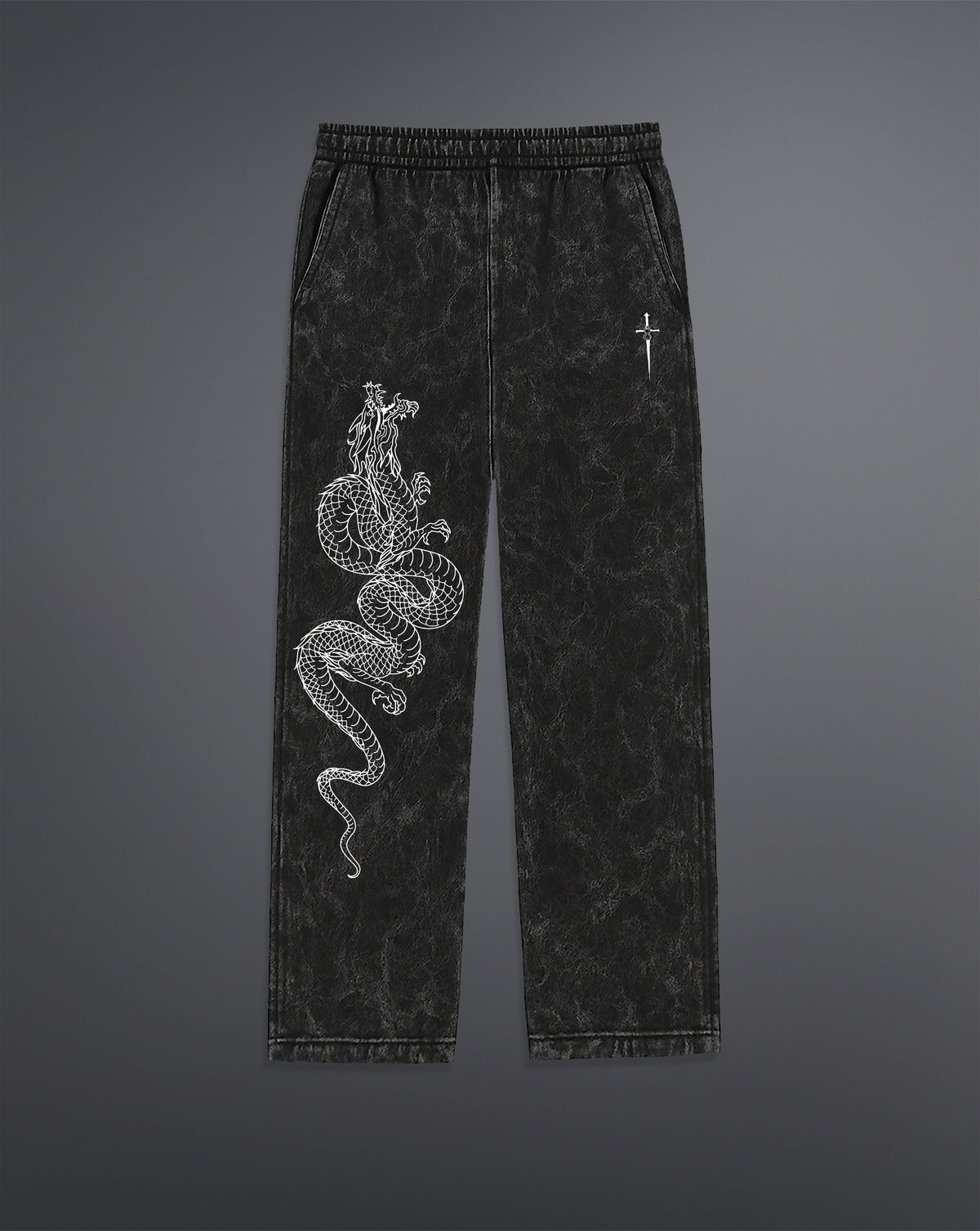 Drago Knight Sweatpants [ACID WASHED-BLACK ASH]