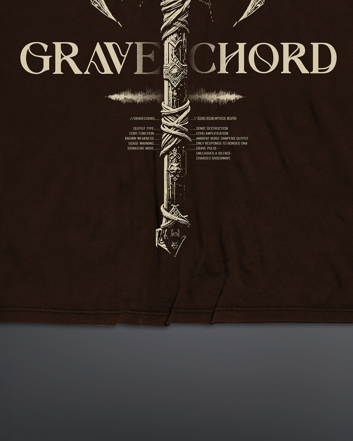GRAVECHORD Oversized Tee [BROWN]