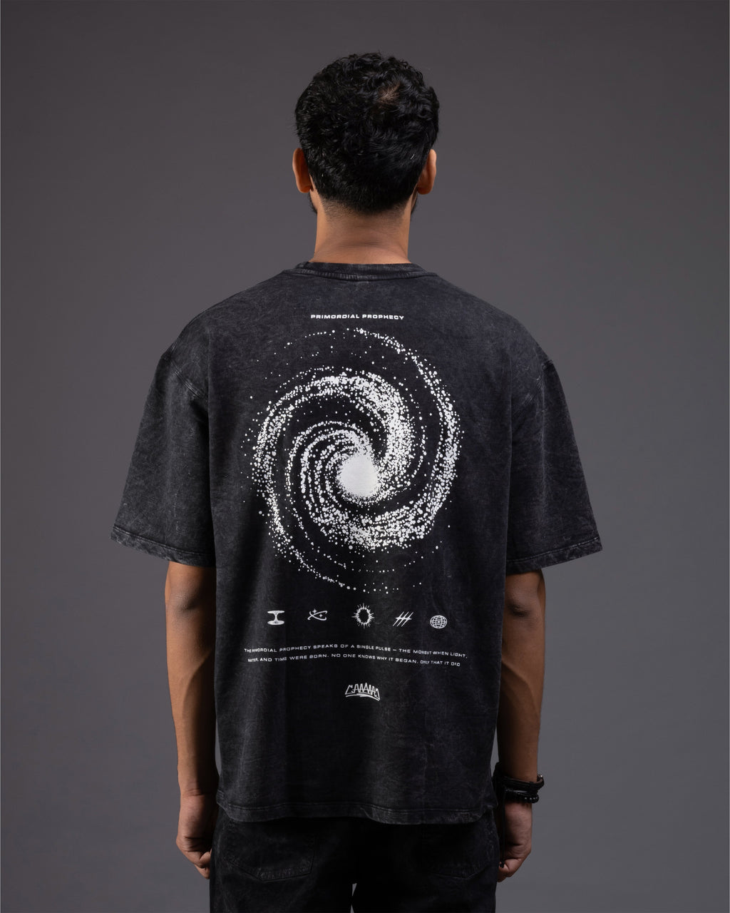 Primordial Prophecy Oversized tee [ACID WASHED-BLACK ASH]