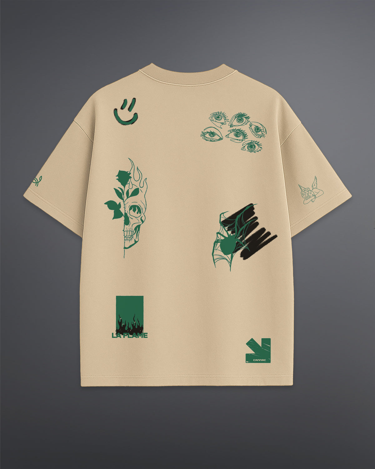 Random Shit Oversized Tee [beige]