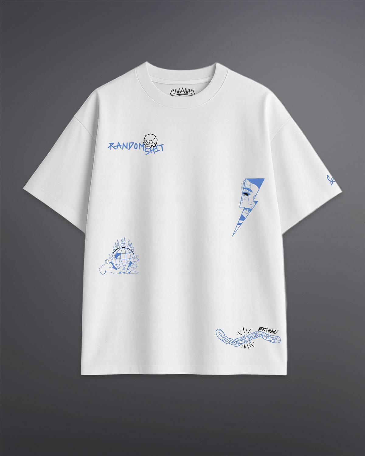 Random Shit Oversized Tee [white]