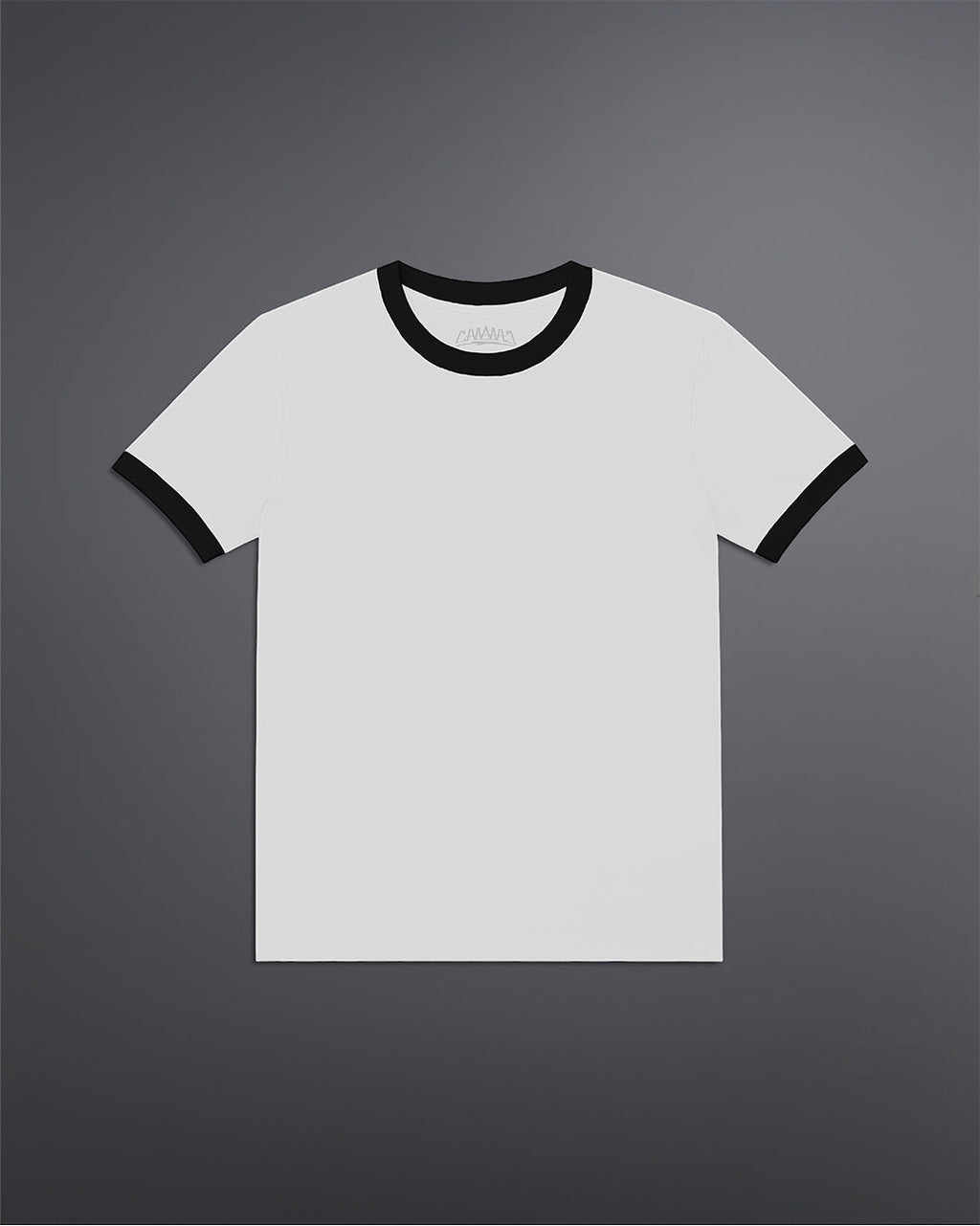 Cropped Ringer tee [WHITE/BLACK]